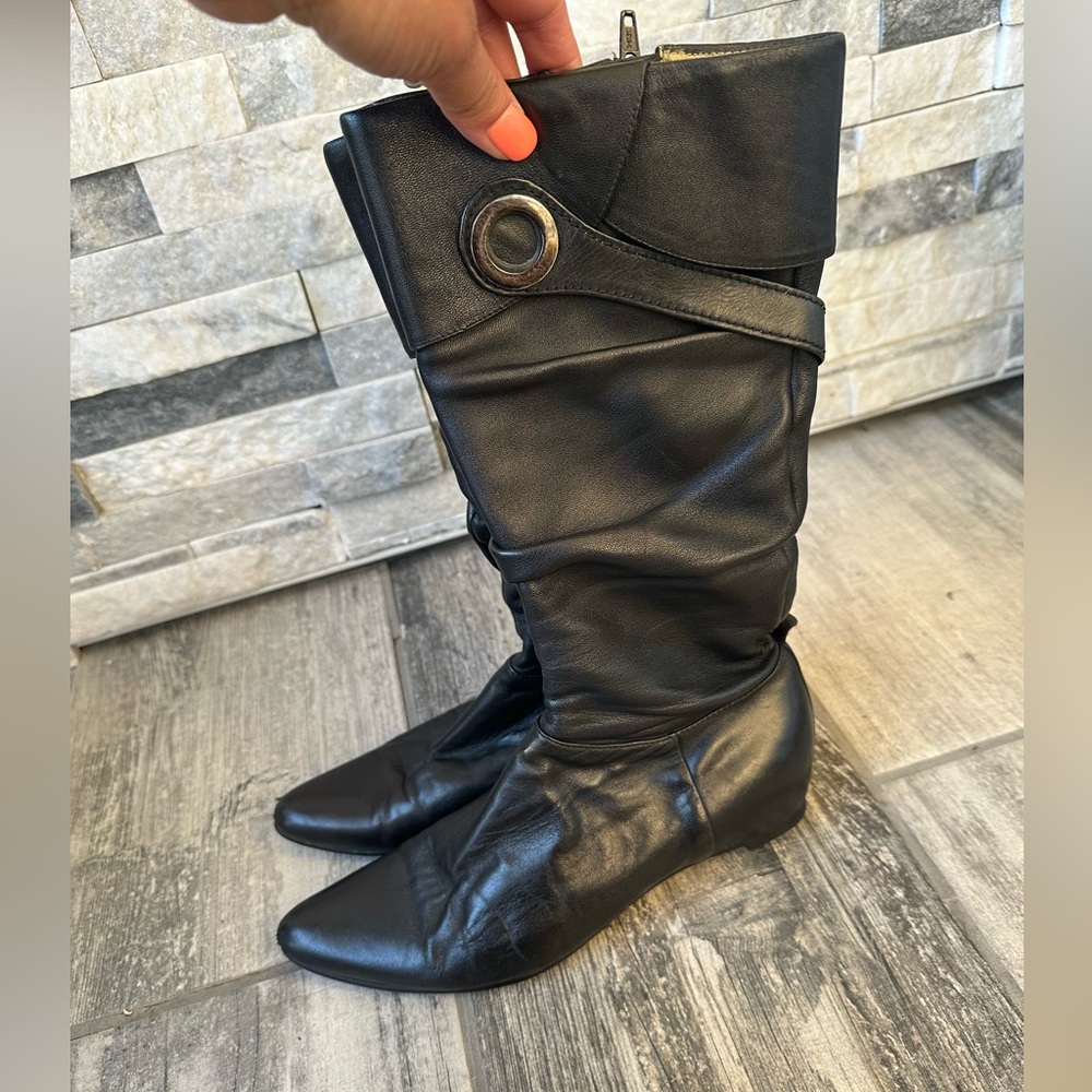 Artemis  Leather Black Boots Fall Winter Neutral Size 37